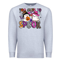 Heather Grey too cute to spook Premium Sweatshirt - BarkalooDesign