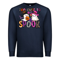 Navy too cute to spook Premium Sweatshirt - BarkalooDesign