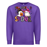 Purple too cute to spook Premium Sweatshirt - BarkalooDesign