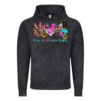 Vintage Black peace love hair stylist Vintage Hoodie - AdoDesignShop