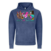 Vintage Denim peace love hair stylist Vintage Hoodie - AdoDesignShop