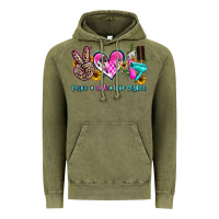 Vintage Olive peace love hair stylist Vintage Hoodie - AdoDesignShop