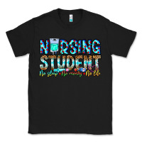 Black Nursing Student No Sleep No Money No Life Classic Tee - CowhideDigitalArt