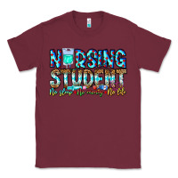 Burgundy Nursing Student No Sleep No Money No Life Classic Tee - CowhideDigitalArt