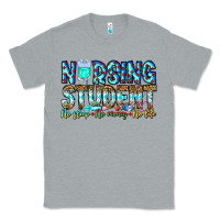 Heather Grey Nursing Student No Sleep No Money No Life Classic Tee - CowhideDigitalArt
