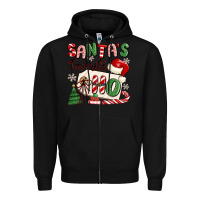 Black santa's favorite ho Zipper Hoodie - MaliasSmallBusiness