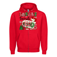 Red santa's favorite ho Zipper Hoodie - MaliasSmallBusiness