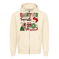 Sandshell santa's favorite ho Zipper Hoodie - MaliasSmallBusiness