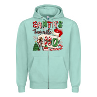 Seafoam santa's favorite ho Zipper Hoodie - MaliasSmallBusiness