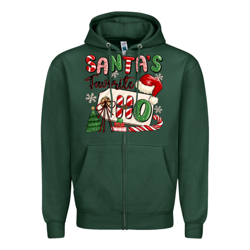 Santa's Favorite Ho Zipper Hoodie by MaliasSmallBusiness | Teevron