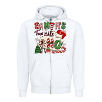 White santa's favorite ho Zipper Hoodie - MaliasSmallBusiness