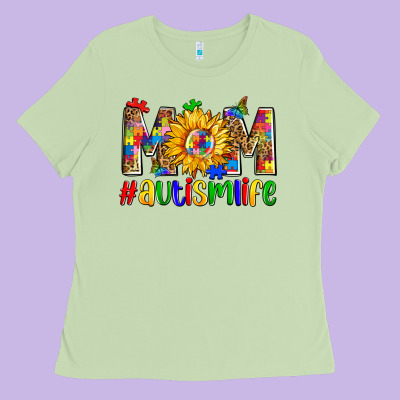 Mom Autismlife Zillion Ladies Tee Designed By Zillion Design Studio
