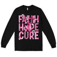 Black faith hope cure cancer Long Sleeve Tee - NancyCooperArtShop