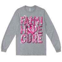 Heather Grey faith hope cure cancer Long Sleeve Tee - NancyCooperArtShop