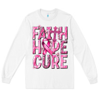 White faith hope cure cancer Long Sleeve Tee - NancyCooperArtShop