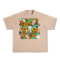 Burro sunflowers and goat western seamless pattern Urban Heavy Tee - BundleAndBundleShop