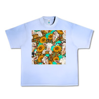 Grape Ice sunflowers and goat western seamless pattern Urban Heavy Tee - BundleAndBundleShop