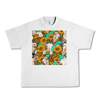 Lunar Rock sunflowers and goat western seamless pattern Urban Heavy Tee - BundleAndBundleShop