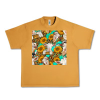 Peanut Butter sunflowers and goat western seamless pattern Urban Heavy Tee - BundleAndBundleShop