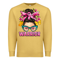 Antique Gold cancer warrior messy bun Premium Sweatshirt - BarkalooDesign
