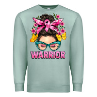 Seafoam cancer warrior messy bun Premium Sweatshirt - BarkalooDesign