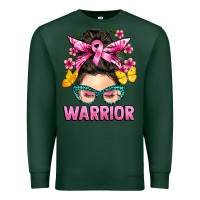 Sports Green cancer warrior messy bun Premium Sweatshirt - BarkalooDesign