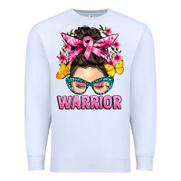 White cancer warrior messy bun Premium Sweatshirt - BarkalooDesign