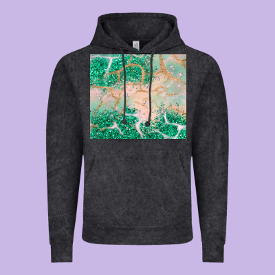 Green Glitter Vintage Hoodie Designed By Jahusdesignshop