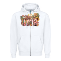 White love horse western floral Zipper Hoodie - NancyCooperArtShop
