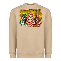 Mushroom christmas tree cake and christmas pattern ado Heavyweight Sweatshirt - AdoDesignShop