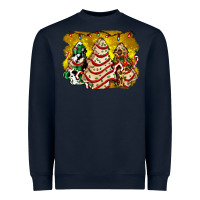 Navy christmas tree cake and christmas pattern ado Heavyweight Sweatshirt - AdoDesignShop