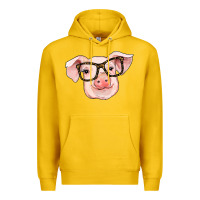 Lemon pig with glasses Premium Hoodie - RanaPortraitStore