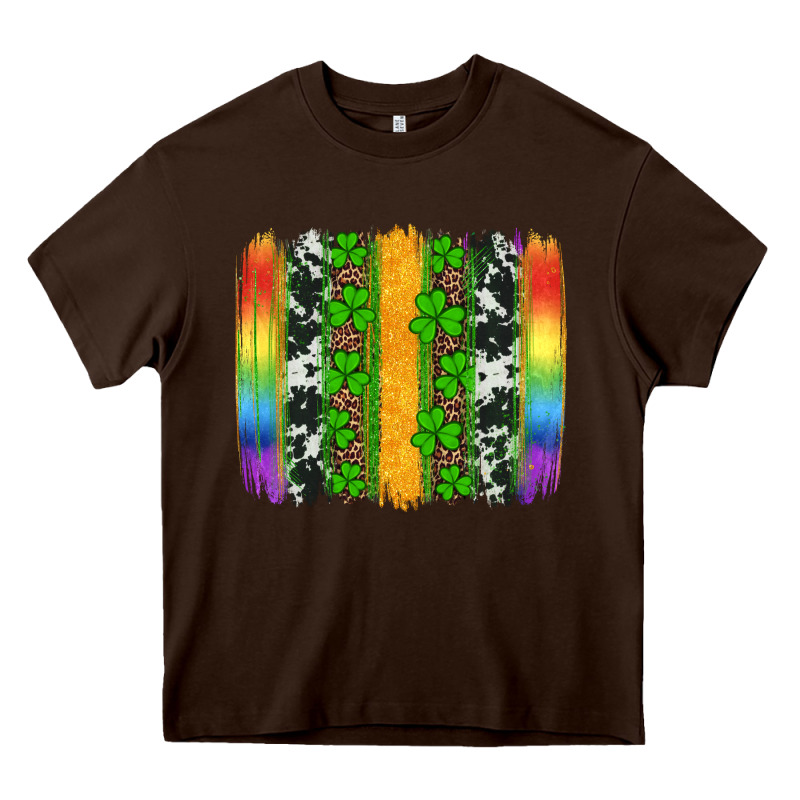 St Patricks Day Rainbow Brushstroke Heavy Core Tee by Artiststas | Teevron