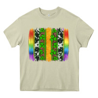 Mossy st patricks day rainbow brushstroke Heavy Core Tee - Artiststas