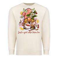 Sandshell just a girl who loves tea gnome Premium Sweatshirt - BarkalooDesign
