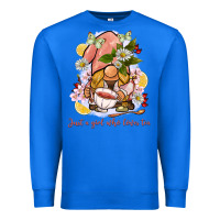 True Royal just a girl who loves tea gnome Premium Sweatshirt - BarkalooDesign
