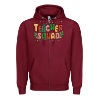 Burgundy teacher squad Zipper Hoodie - MaliasSmallBusiness