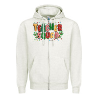 Oatmeal Heather teacher squad Zipper Hoodie - MaliasSmallBusiness