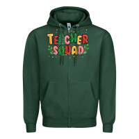 Sports Green teacher squad Zipper Hoodie - MaliasSmallBusiness
