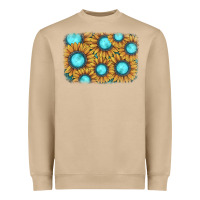 Sunflower Gemstone Background Heavyweight Sweatshirt | Teevron