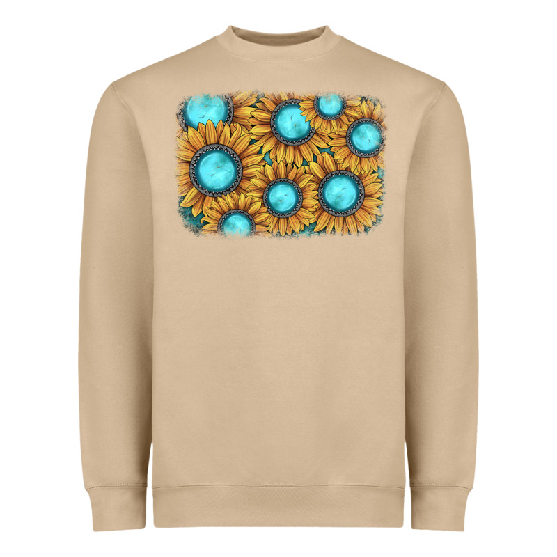 Sunflower Gemstone Background Heavyweight Sweatshirt by JahusDesignShop | Teevron