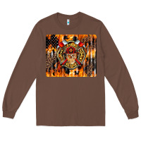 Chestnut Firefighter Skull Long Sleeve Tee - LillyAllenDesigns