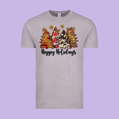 Happy Holidays Vintage Tee Designed By Jahusdesignshop