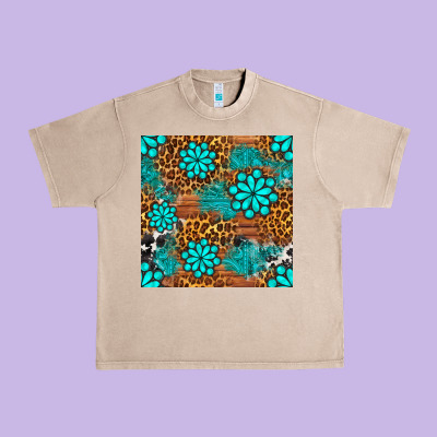 Leopard Gemstone Seamless Pattern Urban Heavy Tee Designed By Bundleandbundleshop