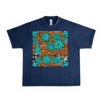 Navy leopard gemstone seamless pattern Urban Heavy Tee - BundleAndBundleShop