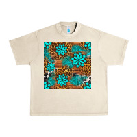 Sandshell leopard gemstone seamless pattern Urban Heavy Tee - BundleAndBundleShop