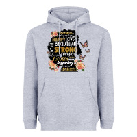 Heather Grey black woman silhouette Heavyweight Hoodie - Artiststas