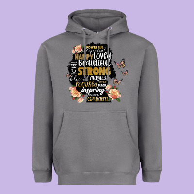 Black Woman Silhouette Heavyweight Hoodie Designed By Artiststas