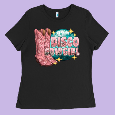 Ladies Tee western disco cowgirl