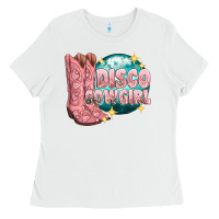 White western disco cowgirl Ladies Tee - texasbilliewilder